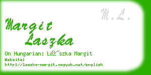 margit laszka business card